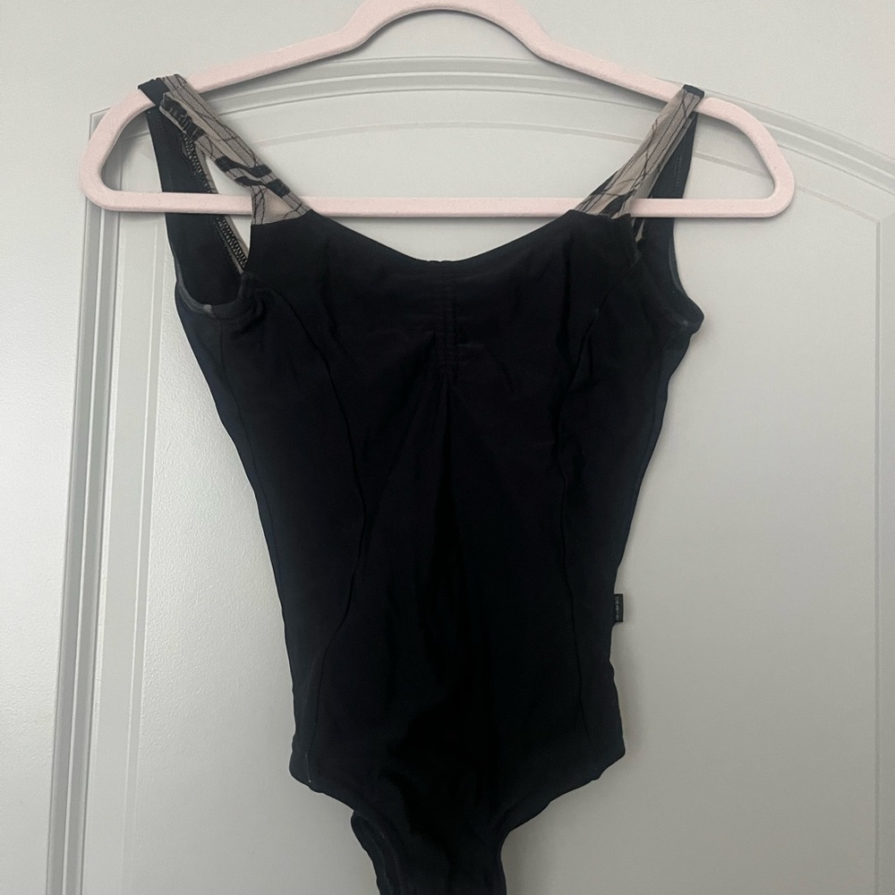 Black ballet leotard
